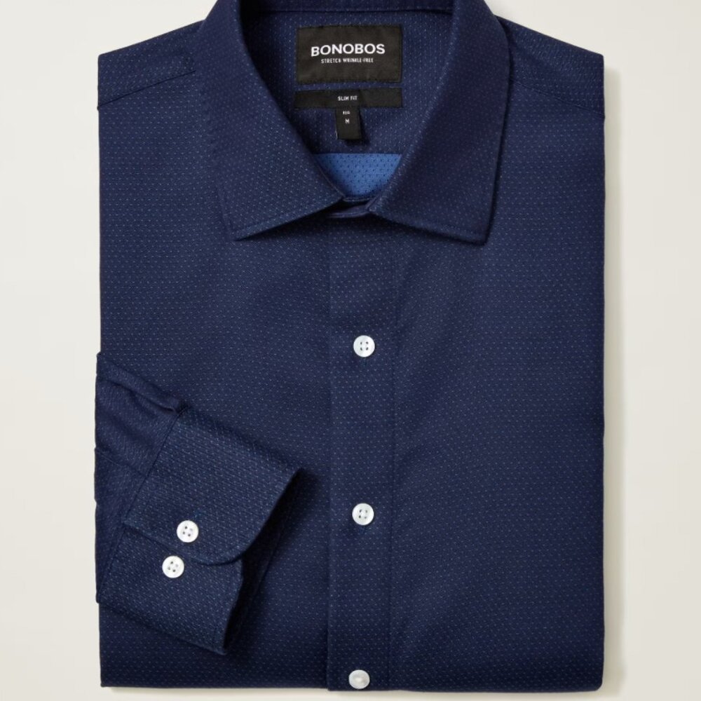 Bonobos desk to dinner Navy Button Down Shirt